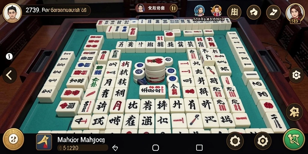 Tampilan gameplay seru dari permainan Mahjong 2739.