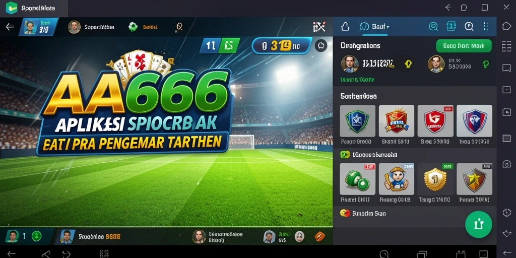 Tampilan menawan dari aplikasi Sportsbook AA666 saat melakukan taruhan.