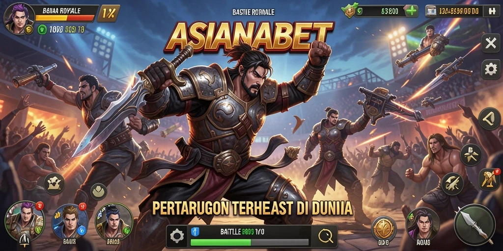 Tampilan gameplay ASIANABET dengan pertempuran yang mendebarkan.