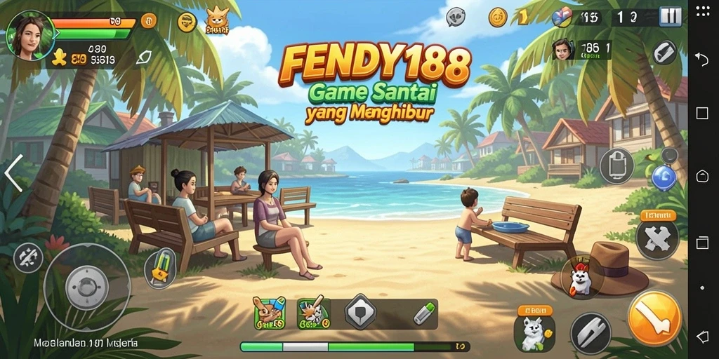 Screenshot gameplay FENDY188 menampilkan karakter yang lucu dan tantangan seru.