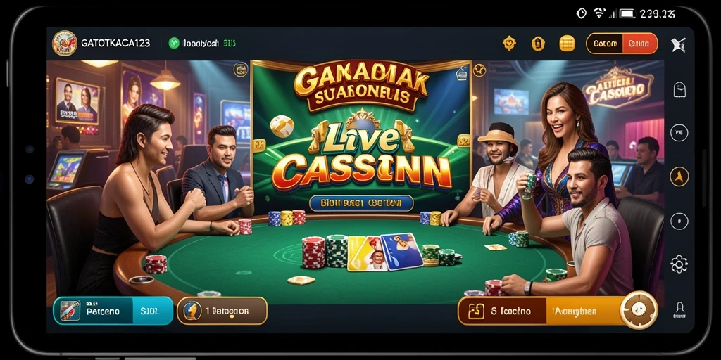 Tampilan menarik dari gameplay Live Casino di GATOTKACA123.