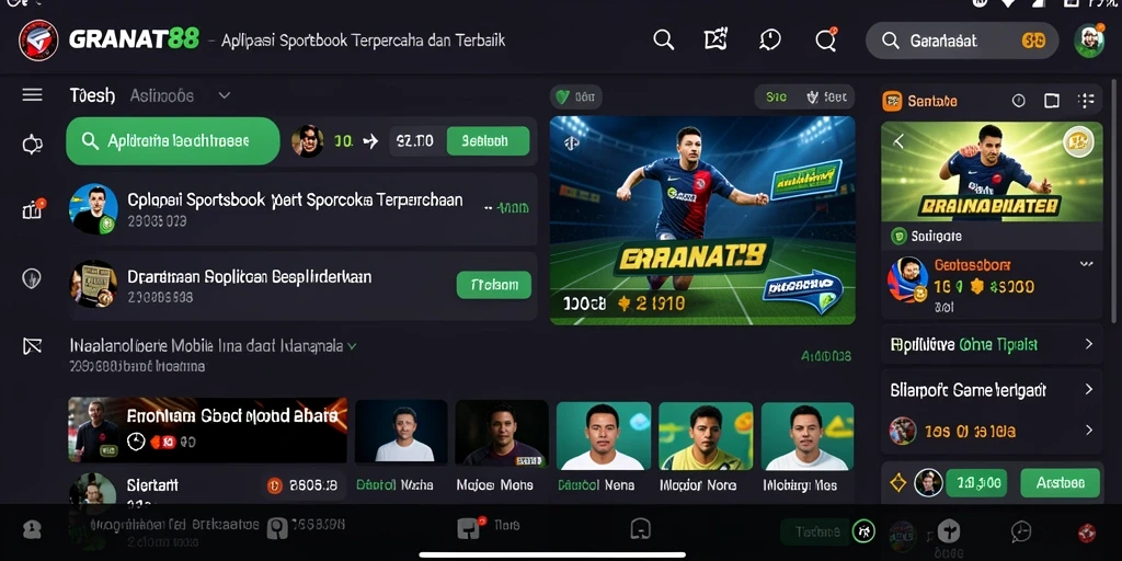 Tampilan gameplay Sportsbook yang menarik dan informatif di GRANAT88.