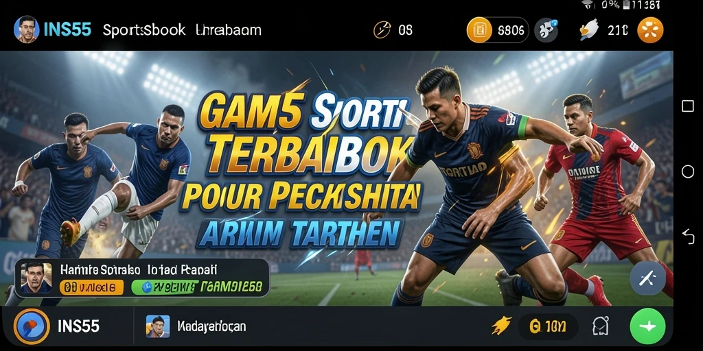 Screenshot utama INS55 menunjukkan pengguna yang sedang menikmati pengalaman taruhan.
