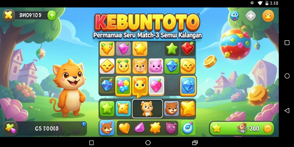 Tampilan gameplay KEBUNTOTO yang seru dan menarik.