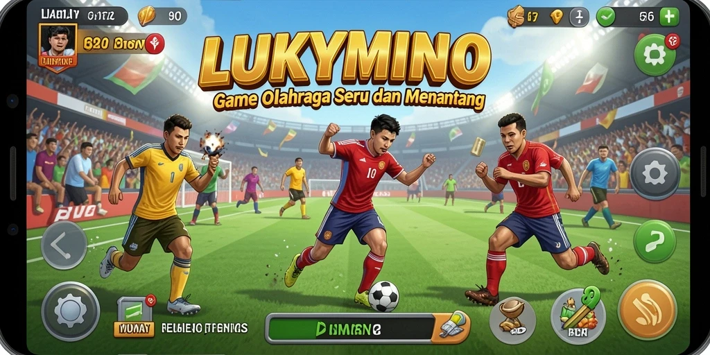 Tampilan menarik dari gameplay LUKYMINO yang seru.