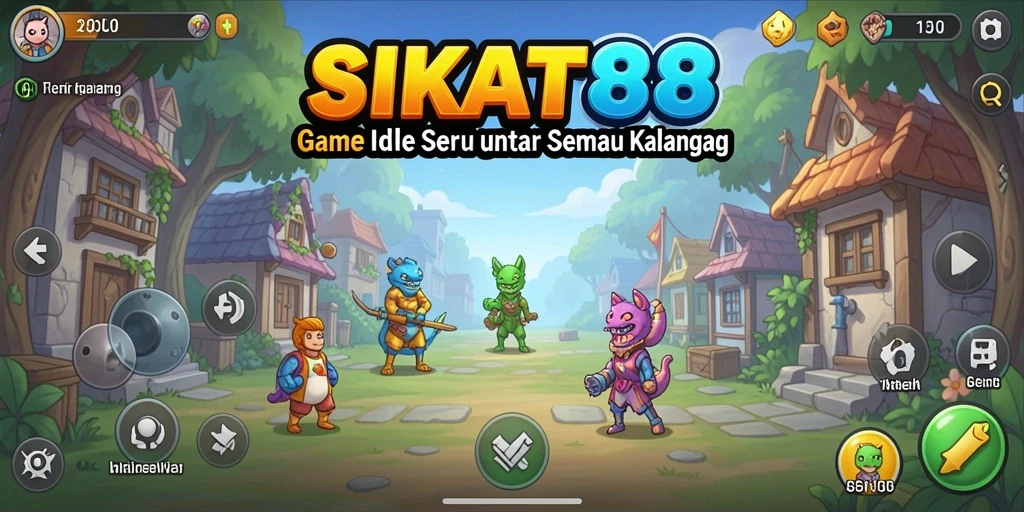 Tampilan gameplay SIKAT88 yang menarik dengan karakter berfungsi otomatis.