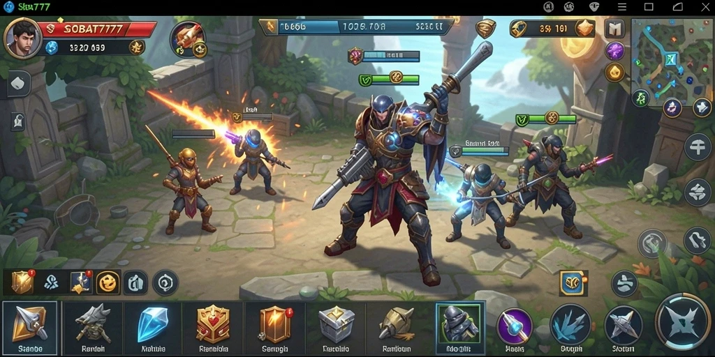 Tampilan gameplay SOBAT777 dengan strategi seru dan grafis menawan.