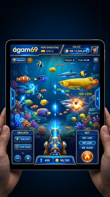 Tampilan halaman utama aplikasi agam69.